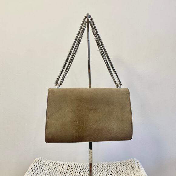 Gucci Medium Suede Dionysus Crossbody Shoulder Bag Double Flap Taupe Neutral - Picture 7 of 16